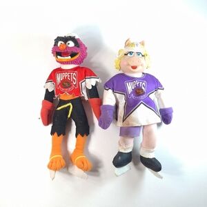 Vintage 1995 McDonald's Muppets NHL Hockey Plush Set Animal Miss Piggy Muppets